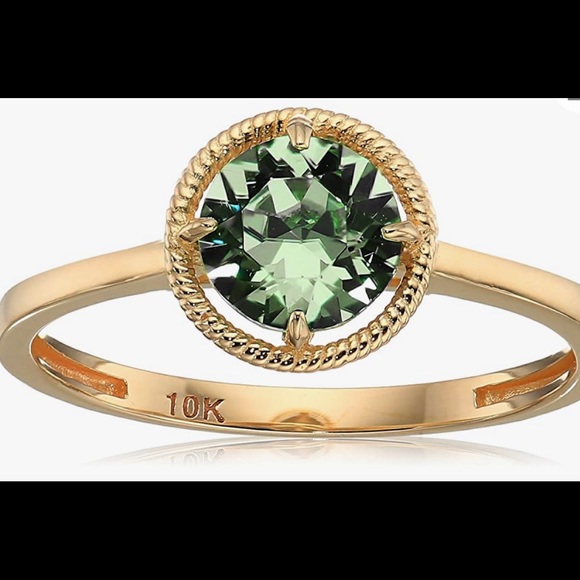 NWT 10k Gold Birthstone Ring made with Infinite Elements Crystal, MULTI COLOR💍 - Picture 8 of 15